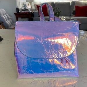 Iridescent Lavender Holographic Backpack
